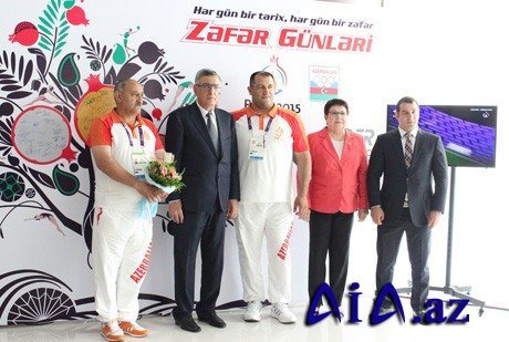 Avropa Oyunlarının qalibləri ilə görüş (FOTO)