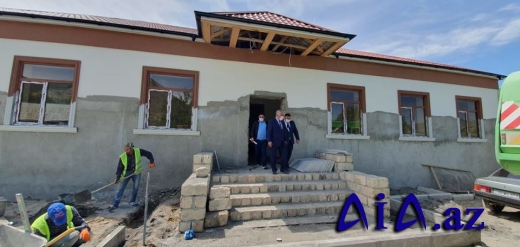 Quba Rayon İcra Hakimiyyətinin başçısı mədəniyyət evinin binasında aparılan son tamamlama işləri ilə tanış oldu