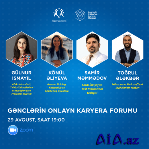 Gənclərin Onlayn Karyera Forumu keçiriləcək