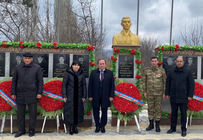 GÖYGÖL RAYONUNDA AZƏRBAYCANIN MİLLİ QƏHRƏMANI ŞƏHİD,ELŞAD MƏMMƏDOVUN ANIM GÜNÜ QEYD OLUNDU