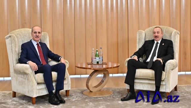 Prezident Numan Kurtulmuşu qəbul edib -