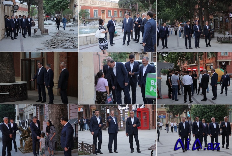 İcra başçısı şəhərin Cavadxan küçəsində aparılan quruculuq işləri ilə tanış olub