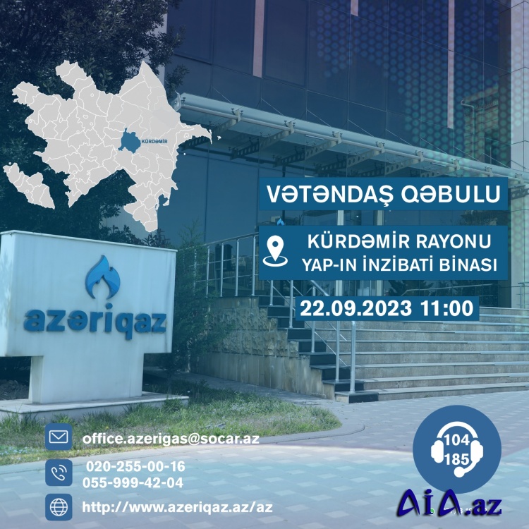 SOCAR "Azəriqaz" İB rəhbərliyinin növbəti vətəndaş qəbulu keçiriləcək