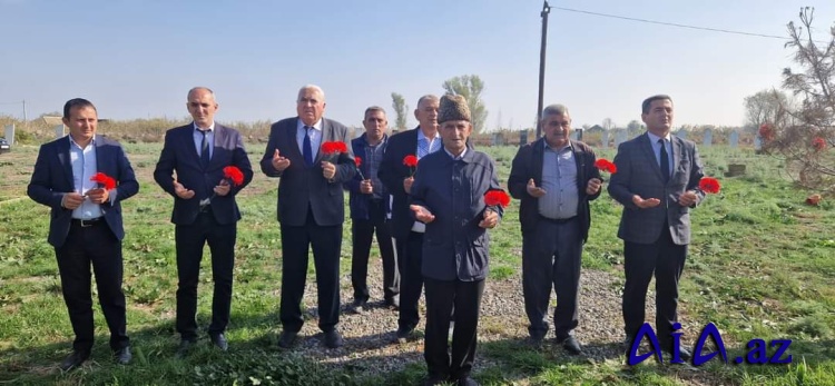 Saatllı rayonunda  Şəhid Adıgözəlov Ceyhun Çoban oğlunun məzarı ziyarət edilib