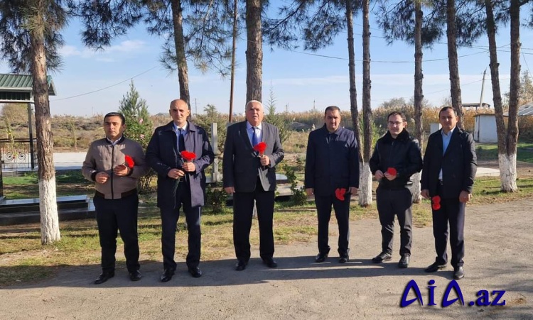 Saatlı rayonunda Şəhid Nəciyev Xalid Qabil oğlunun məzarı ziyarət edilib