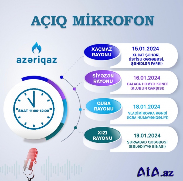 SOCAR "Azəriqaz" İB-nin "Açıq mikrofon" aksiyası davam edir