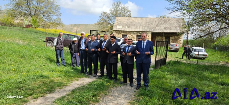 Gədəbəy rayonunda Şəhid Rüstəmov Vuqar Kamil  oğlunun məzarı ziyarət edilib