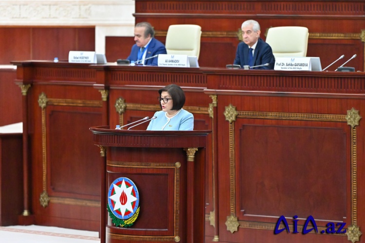 Sahibə Qafarova “: ənənələr və perspektivlər” mövzusunda keçirilən Beynəlxalq Parlament Konfransında çıxış edib