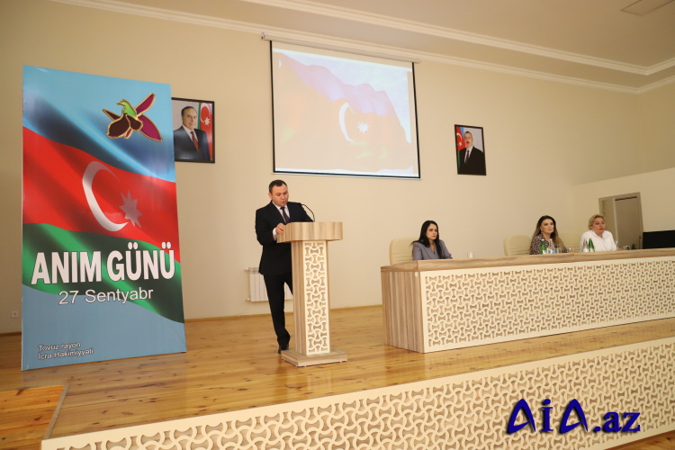 Tovuzda “27 Sentyabr – Anım Günü”nə həsr olunmuş tədbiri keçirilib
