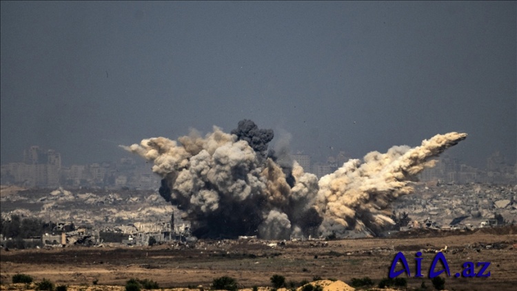 İsrail bombardmanları nəticəsində Qəzzanın mərkəzində partlayışlar baş verib