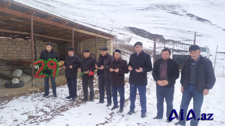 Gədəbəydə Şəhid Nağıyev Elfaq Azad oğlunun məzarı ziyarət edilib