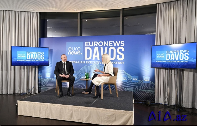 Qlobal reallıqlar fonunda Azərbaycan mövqeyi: Prezident İlham Əliyevin Davosda “Euronews” televiziyasına müsahibəsi