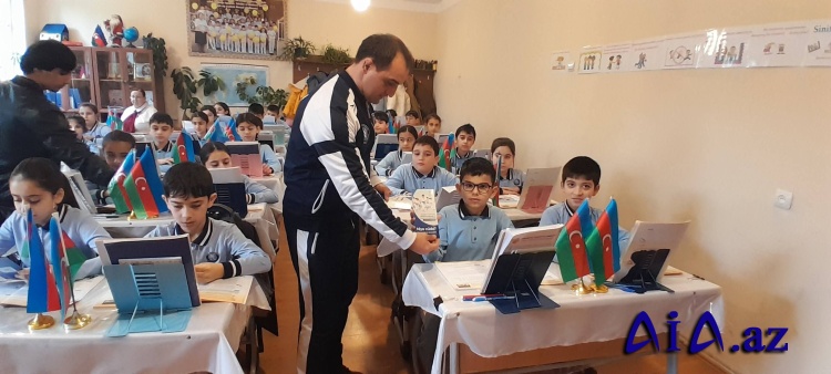 Naftalan şəhərinin Gənc cüdoçularının məktəblilərlə görüşü olub