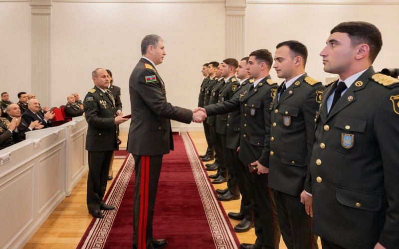 Nazir Vilayət Eyvazov Daxili Qoşunların 34 illiyi ilə bağlı tədbirdə -