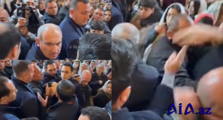 Paşinyana kilsədə yumruq atdılar - Video