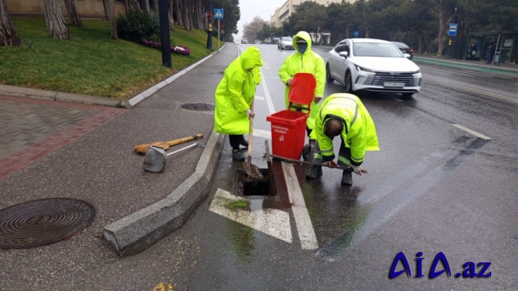 Kommunal xidmətlər səfərbər oldu: Yağışın fəsadları aradan qaldırılır
