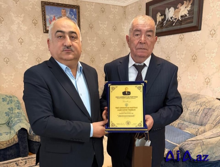 YAP veteranı 75 illik yubileyi münasibətilə ziyarət edilb -Fotolar