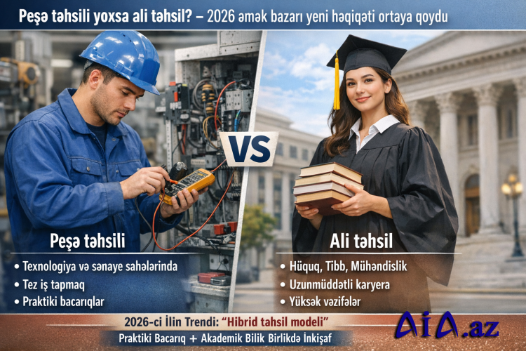 Peşə təhsili yoxsa ali təhsil? – 2026 əmək bazarı yeni həqiqəti ortaya qoydu