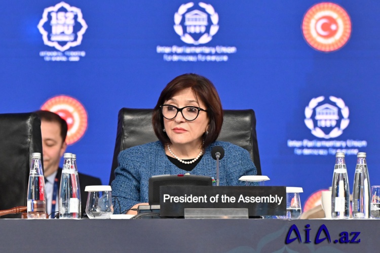 Sahibə Qafarova PAİ-nin 152-ci Assambleyası çərçivəsində ümumi müzakirələrə sədrlik edib