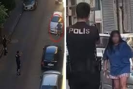 Sərxoş Qadın Küçədə SAMURAY QILINCI ilə DƏHŞƏT SAÇDI – Polis Güclə Zərərsizləşdirdi