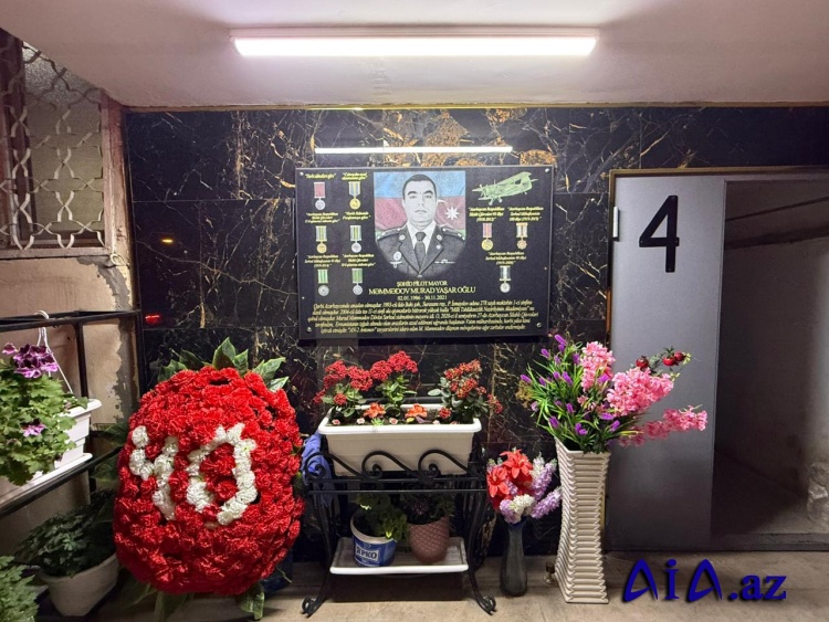 Vətən səmasının əbədi sakini şəhid mayor Murad Məmmədovun ocağı ziyarət olunub