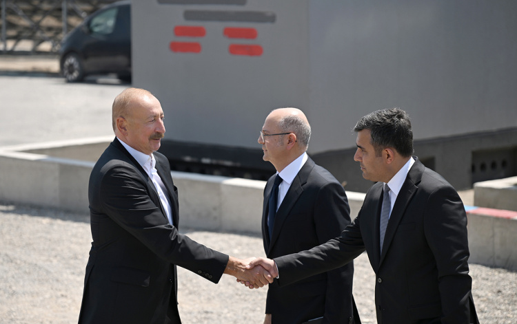 Prezident “Şəms 1” və “Qərbi Üfüq” stansiyalarında görülən işlərlə tanış oldu - Video-Fotolar