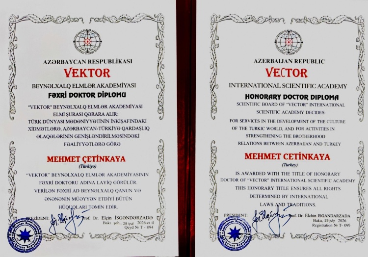 Azərbaycandan Karabükə mənalı təltif: Mehmet Çetinkayaya Türk Dünyası Şərəf Ordeni təqdim edilib