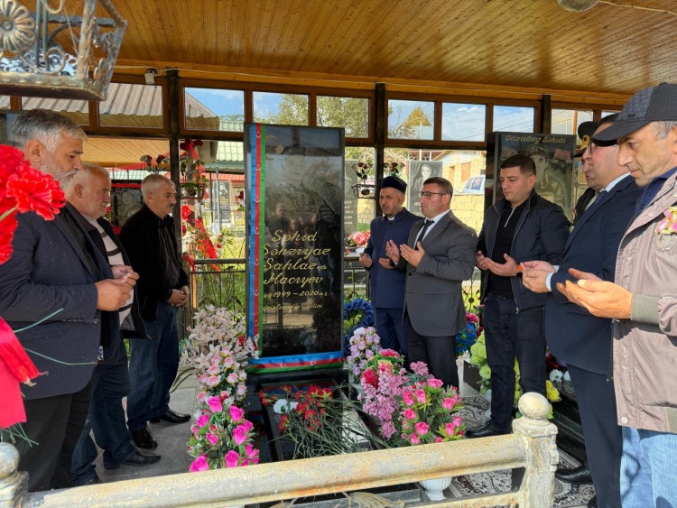 Şəhid Hacıyev Şəhriyar Şahlar oğlunun ildönümü münasibətilə  məzarı  ziyarət edilib